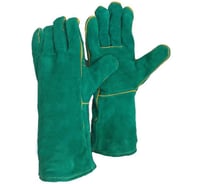 Спилковые краги ATLASWELD, пятипалые, зеленые, ATLGLOVES GREEN
