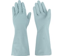 Перчатки хозяйственные VETTA прочные, размер M, серо-голубые, ПВХ 447-012