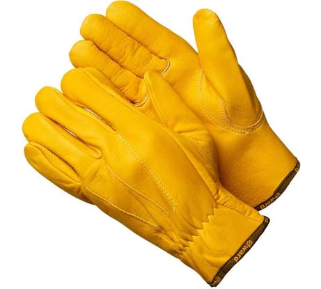 Перчатки цельнокожаные Gward Force GOLD желтого цвета р. XL 1 пара в упаковке XY276, рост GOLD