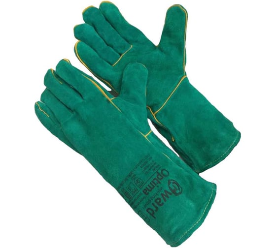 Краги из спилка Gward Optima зеленого цвета, размер XXL, 12 пар в упаковке XY252 1
