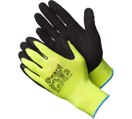 Перчатки нейлоновые Gward Soft со вспененным латексным покрытием, размер L, 12 пар в упаковке L2006/L12