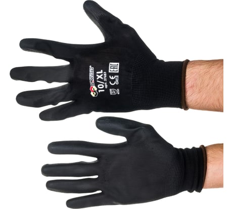 Перчатки SKRAB нейлон с полиуретановым покрытием, 10/XL BLACK 27683
