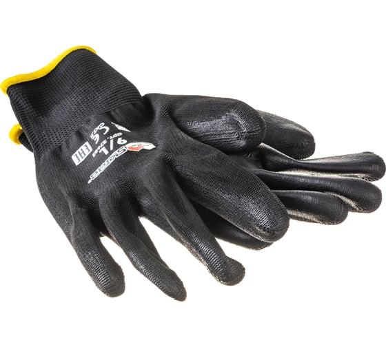 Перчатки SKRAB нейлон с полиуретановым покрытием, 9/L BLACK 27682