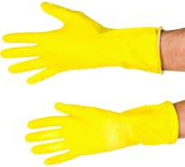 Хозяйственные латексные перчатки с хлопковым напылением Ultima размер 7/S SP050400УП