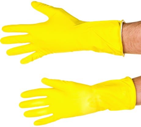 Хозяйственные латексные перчатки с хлопковым напылением Ultima размер 7/S SP050400УП