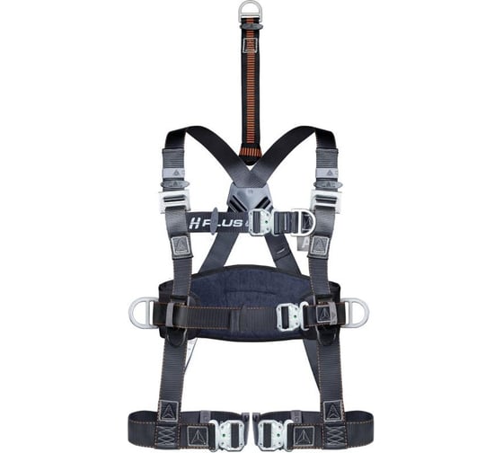 Привязь страховочная Delta Plus с поясом с 2 точками крепления и 2 точками для позиционирования цвет чёрный, размер S/M/L HAR25HAGT