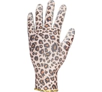 Садовые перчатки с нитриловым покрытием DOG Желтый леопард 31-1-19/L