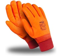 Перчатки Manipula Specialist НОРДИК РП (WG-784/TP-06), джерси, ПВХ полное, трикотажный манжет, цвет оранжевый флуоресцен Пер 606/11