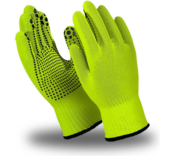 Перчатки Manipula Specialist АКРИЛОН (MS-181), акрил, SlipGrip, оверлок, цвет салатовый (10), Пер 754/10