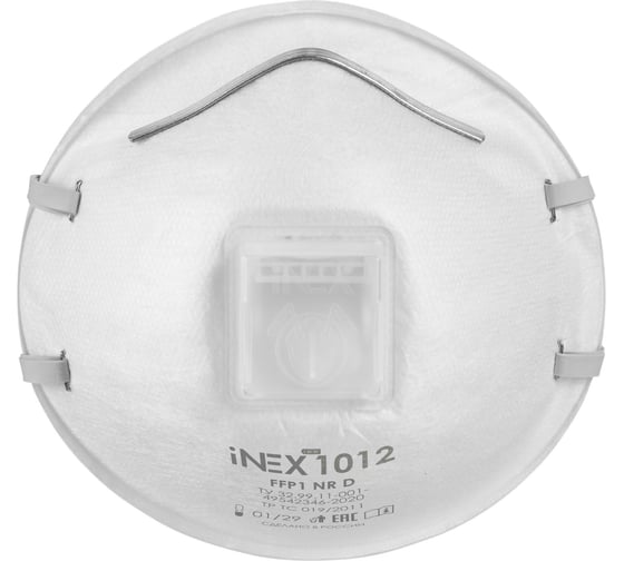 Полумаска фильтрующая INEX FFP1, с клапаном выдоха 1012