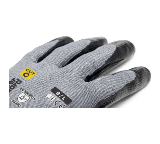 Перчатки COVERGUARD EUROCUT N313 серые с черным 5450564058477