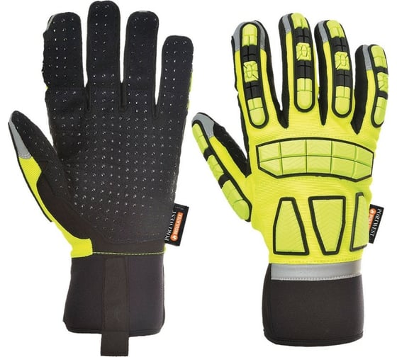 Перчатки PORTWEST Safety Impact с подкладкой A725, размер XL A725YERXL