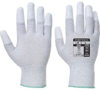 Антистатические перчатки с ПУ покрытием на пальцах PORTWEST A198, размер XL A198GRRXL