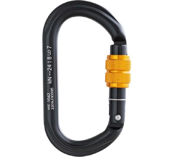 Карабин VENTO Овал с муфтой черный, vnt 1042 36044982