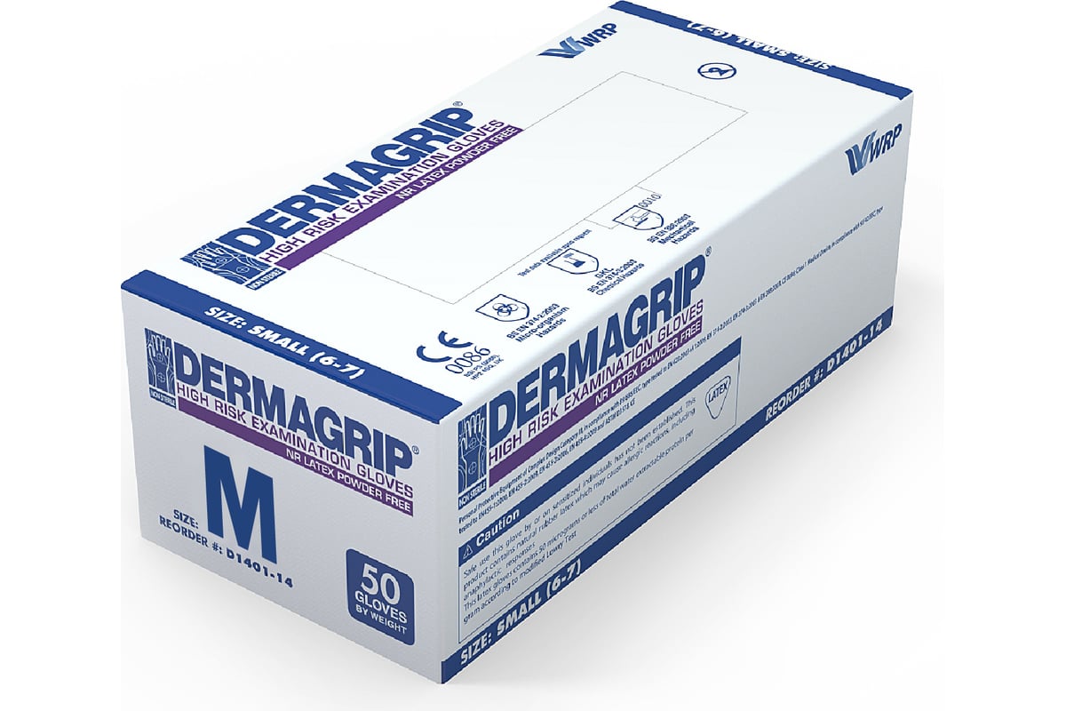 Латексные перчатки DERMAGRIP HIGH RISK 50 штук, размер M CT0000000686 -  выгодная цена, отзывы, характеристики, фото - купить в Москве и РФ