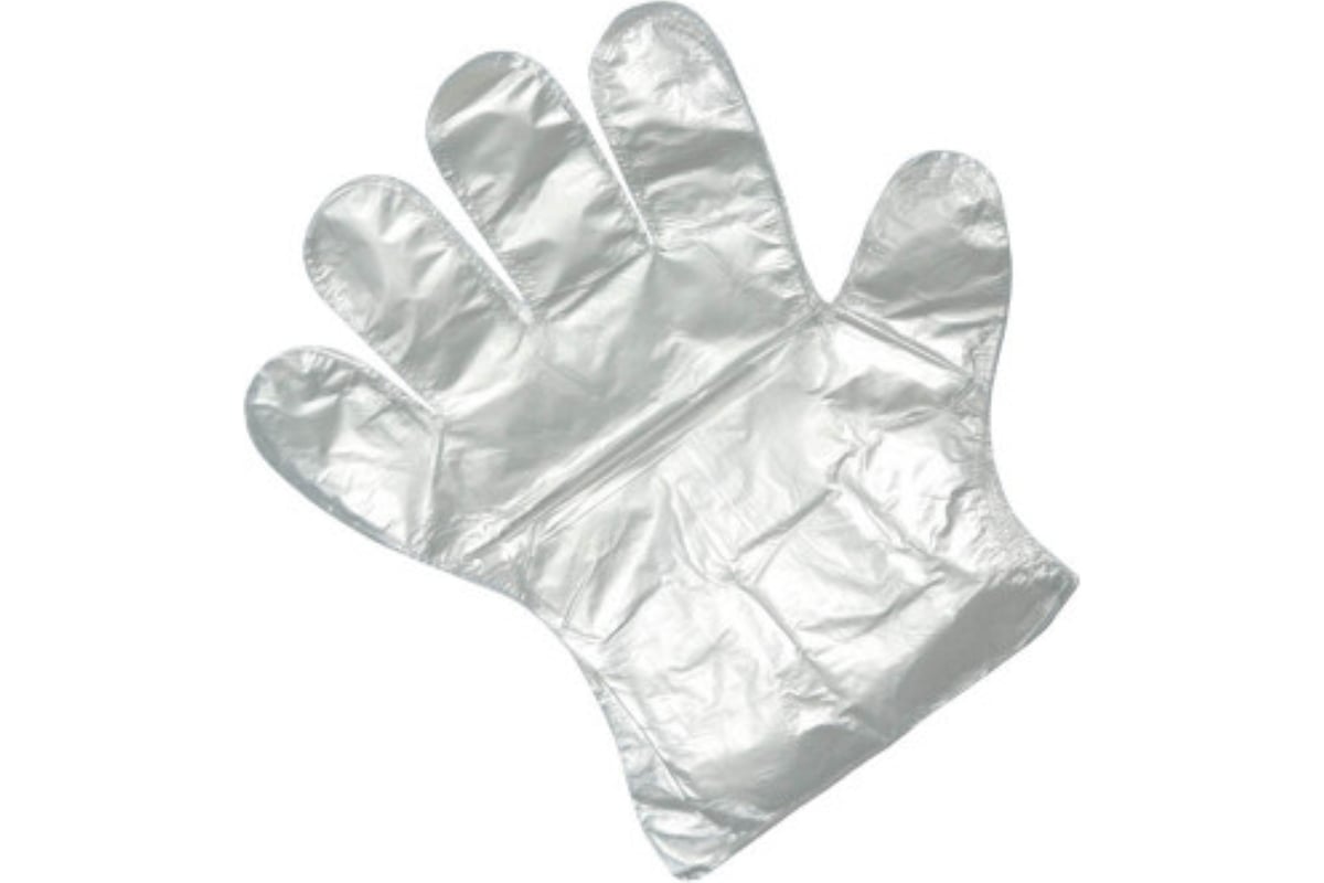 Одноразовые полиэтиленовые перчатки КЕДР 100 шт 145 0084 210744 .