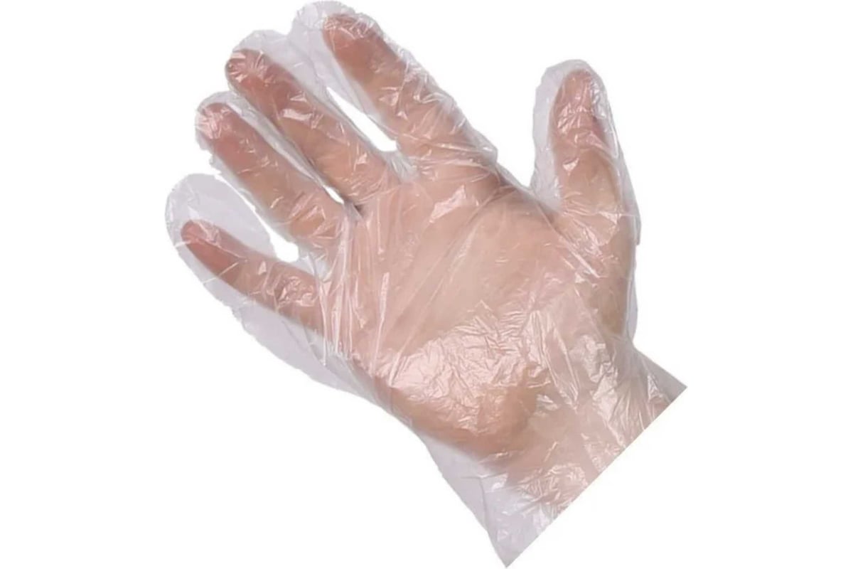 Одноразовые полиэтиленовые перчатки КЕДР 100 шт 145 0084 210744 .