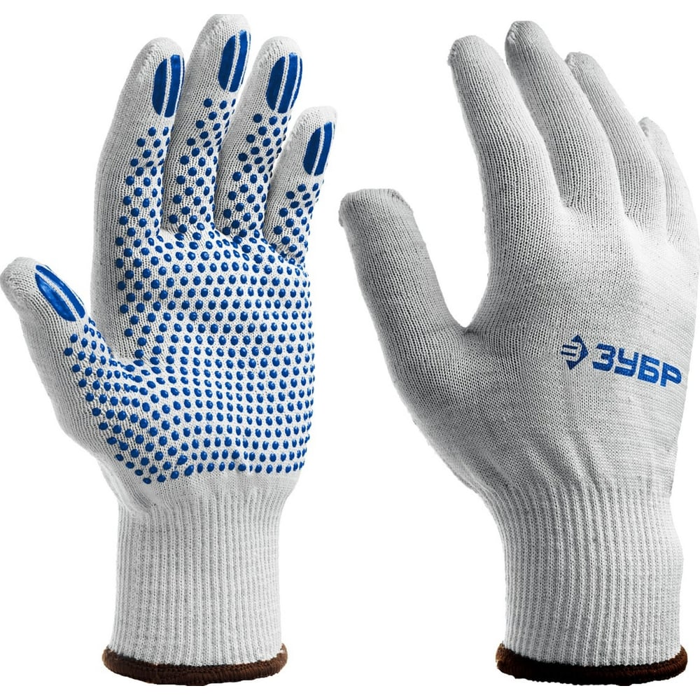 Перчатки с ПВХ-гель покрытием ЗУБР Точка+, размер L-XL, 10 пар, 11451 ...