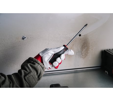 Кожаные перчатки монтажника Jeta Safety, манжета велкро, размер S/7, JLE301-7/S