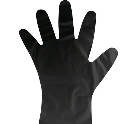 Одноразовые перчатки AVIORA эластомер, черные, размер М, 100 шт. 402-883