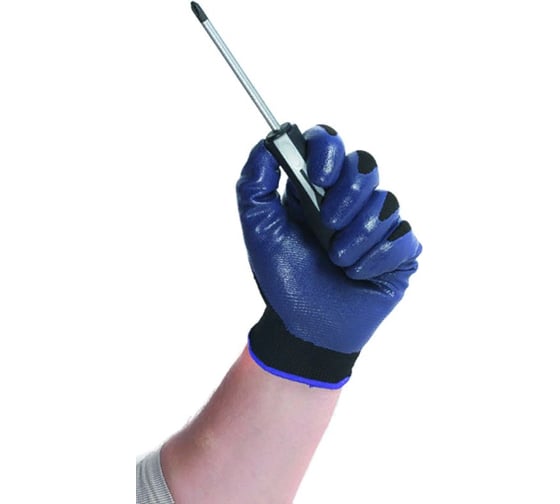 Защитные перчатки с пенным покрытием Adolf Bucher PURPLE NITRILE, 12 пар, размер L, 90.4100.9