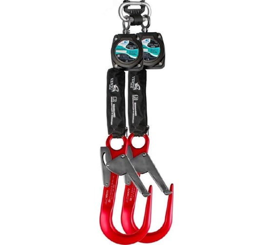 Средство защиты втягивающего типа двухплечевое VENTO "НВ-02" с карабинами "Монтажный" vnt НВ02 duo 0058