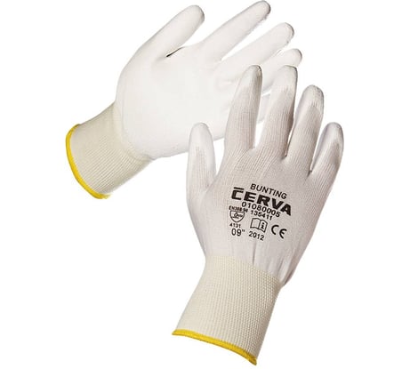Перчатки CERVA БАНТИНГ ЭВОЛЮШН, цвет белый, полиэфир, р.9 287425-9