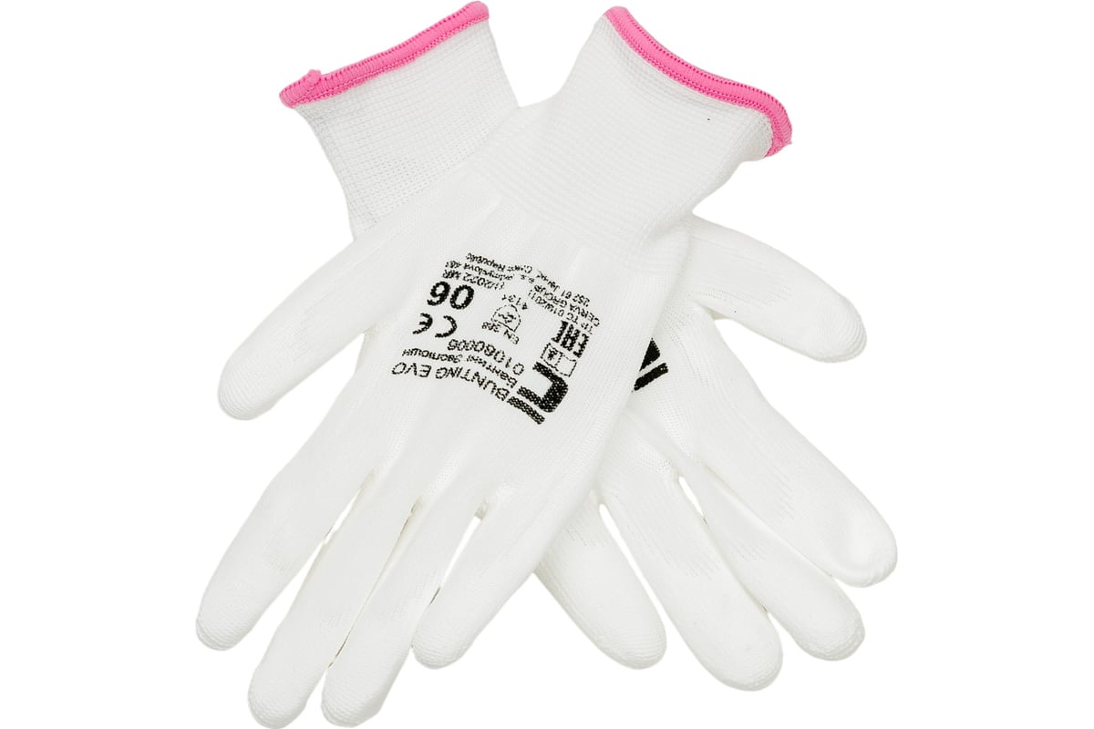 Перчатки CERVA БАНТИНГ ЭВОЛЮШН, цвет белый, полиэфир, р.6, 287425-6 ...