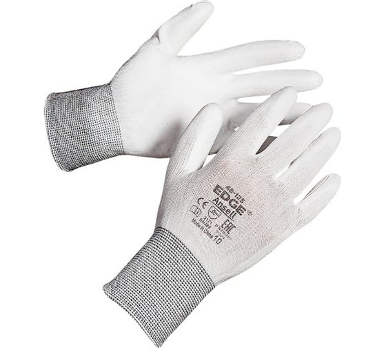 Перчатки ANSELL EDGE 48-125 белые, р.7 31014112-7