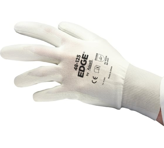 Перчатки ANSELL EDGE 48-125 белые, р.7 31014112-7