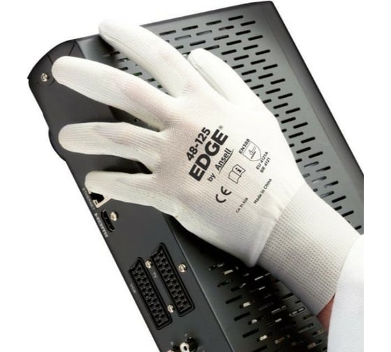 Перчатки ANSELL EDGE 48-125 белые, р.7 31014112-7