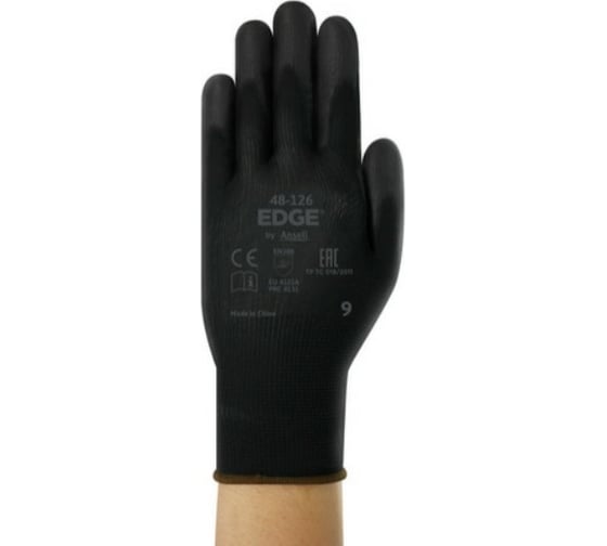 Перчатки ANSELL EDGE 48-126 черные, р.8 31014113-8