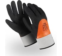 Перчатки Manipula Specialist НОРД ГРИП (WG-761), акрил, нейлон, ПВХ + Coral Grip 3/4, крага, цвет черно-оранжевый (10) Пер 711/10