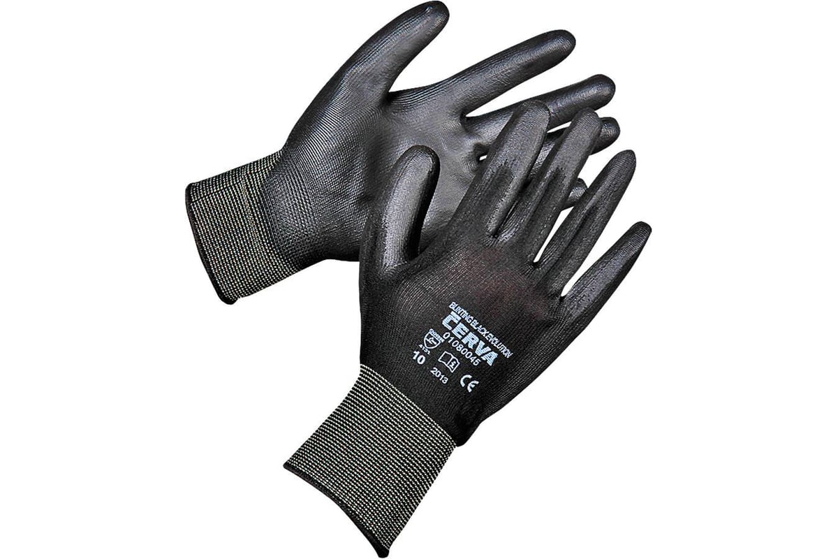 Перчатки CERVA БАНТИНГ ЭВОЛЮШН, цвет черный, полиэфир, р.8 31002096-8 ...