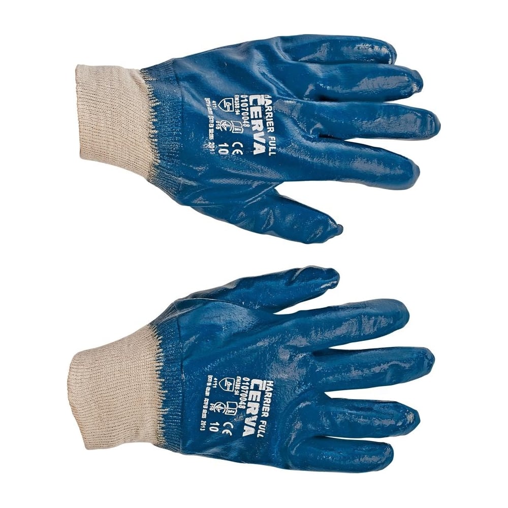 Перчатки CERVA ХАРРИЕР ФУЛ, цвет синий, покрытие полное нитрил, р.8 ...