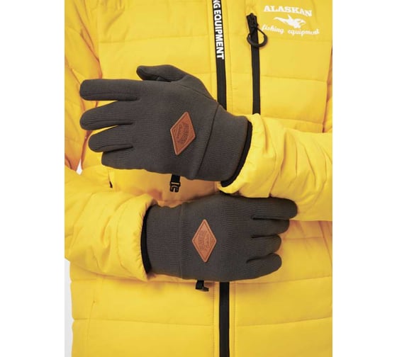 Перчатки Alaskan с сенсором, с флисовой подкладкой, M, серые AG18508-M