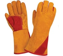 Краги спилковые утепленные ООО "Компания "САБ" желто-красные КРА07