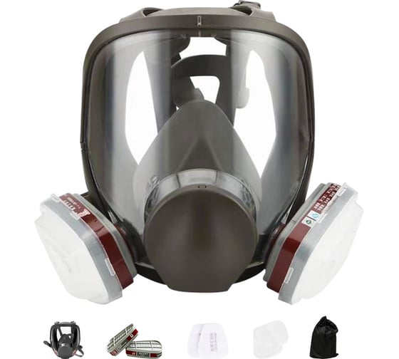 Профессиональный респиратор, маска, противогаз RoomBroom МС7800 ( 6800 )/3М, FFP3 RB2133