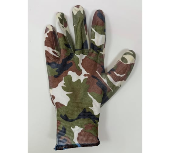 Нейлоновые перчатки Gold Manibus Hortus Military 13 класс с нитриловым покрытием 12/240 р.9 (L) GM1014-Military-9
