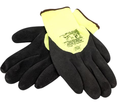 Нейлоновые перчатки Gold Manibus Mollis Plus с покрытием 3/4 вспененным латексом р.10 (XL) GM1011L-10