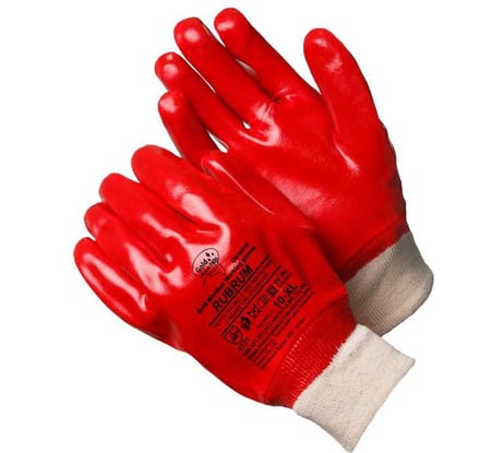Перчатки МБС Gold Manibus Rubrum с ПВХ покрытием с манжетом-резинкой р.10 (XL) GM1001P-10