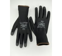 Нейлоновые перчатки Gold Manibus Terra черные с полиуретановым покрытием р.10 (XL) 12/240 GM1001PU-black-10