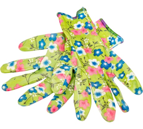 Нейлоновые садовые перчатки Gold Manibus Hortus Bellis 13 класс с нитриловым покрытием 12/240 р.9 (L) GM1014-bellis-9