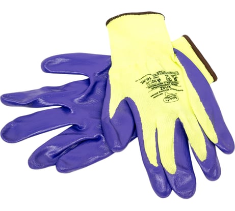 Нейлоновые перчатки Gold Manibus XiViz с нитриловым покрытием р.10 (XL) 12/240 GM1002N-10