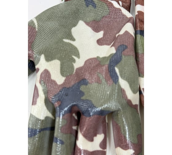 Нейлоновые перчатки Gold Manibus Hortus Military 13 класс с нитриловым покрытием 12/240 р.8 (M) GM1014-Military-8