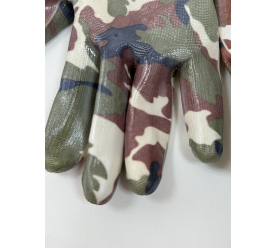 Нейлоновые перчатки Gold Manibus Hortus Military 13 класс с нитриловым покрытием 12/240 р.8 (M) GM1014-Military-8