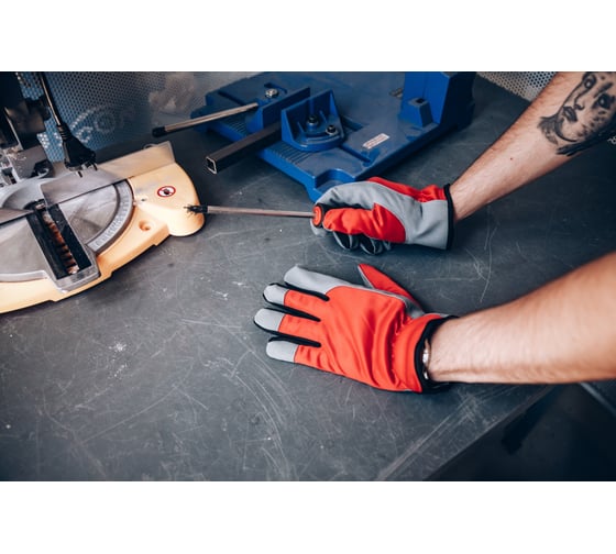 Трикотажные перчатки Jeta Safety из PU кожи, размер S/7 JLE621-7/S