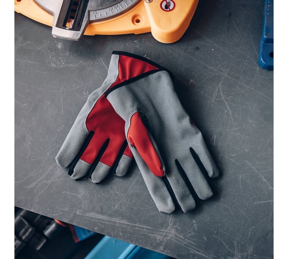 Трикотажные перчатки Jeta Safety с утепленной подкладкой Winter Motor, красный/белый JLE625-10/XL