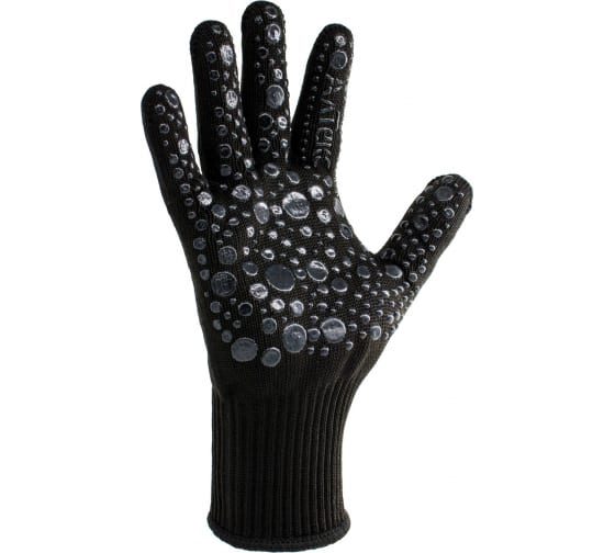 Трикотажные перчатки с ПВХ Алтекс Мастер, 9 размер, черные 311 1