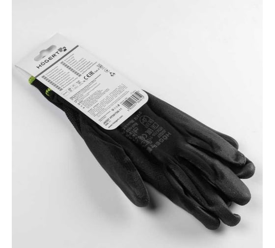 Перчатки рабочие HOEGERT TECHNIK JAGST с полиуретановым покрытием, размер 11 W HT5K756-11-W